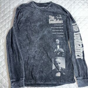 The Godfather Tailgate Long Sleeve Shirt XS Black Acid Wash Graphic Movie Tee 21